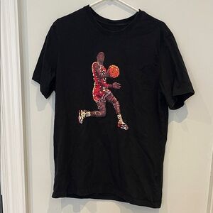 Jordan Black Tee with Red Graphic